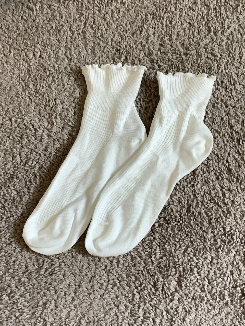 H&M White Baby Ruffle Socks Ankle - Pack of 5